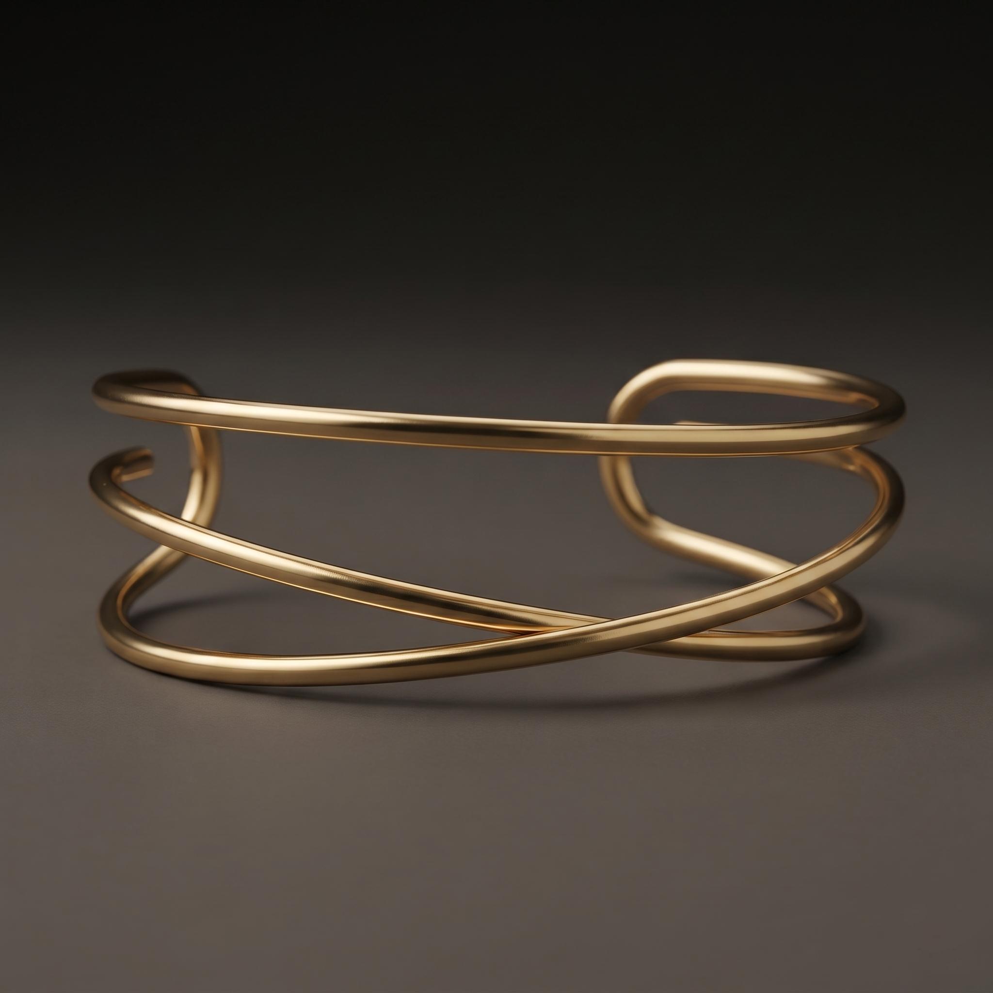 Arc Pattern Open Bracelet alternate angle - Avalna